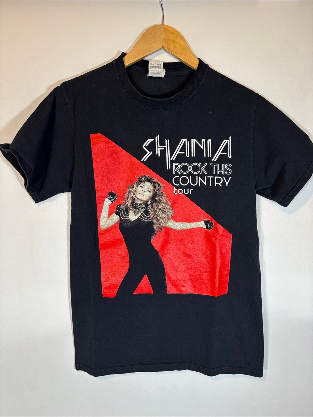 Shania Twain Rock This Country Tour Black Tee with Red Graphic